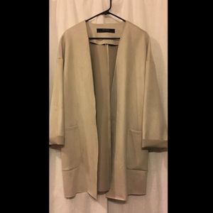 Zara suede coat/cardigan NWT